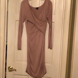 Side Ruched Mauve mini dress